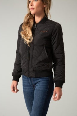 Kimes Ranch Ladies Marinos Bomber Jacket - Black
