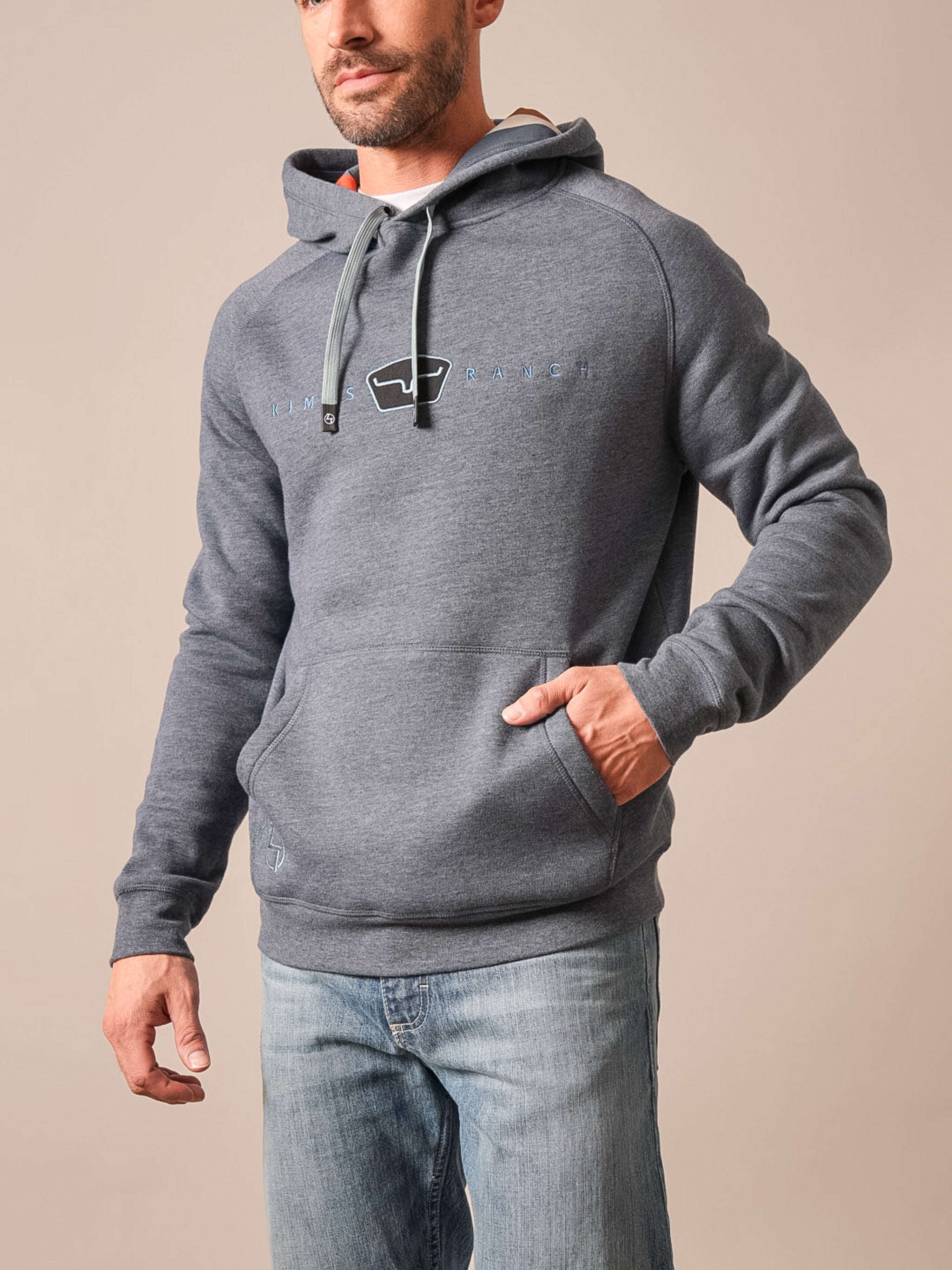 Kimes Ranch Men's Zach Top Back Then Navy Heather Hoodie