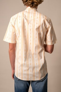 Kimes Ranch Men’s Sonny Pearl Snap Short Sleeve Shirt – Orange
