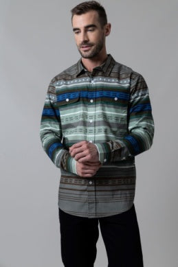 Kimes Ranch Men's Pueblo Stripe Jacket - Sage