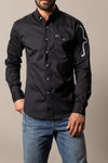 Kimes Ranch Men’s Talbott Pearl Snap Long Sleeve Shirt – Black