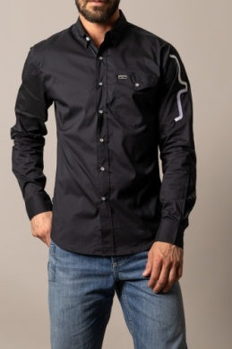 Kimes Ranch Men’s Talbott Pearl Snap Long Sleeve Shirt – Black