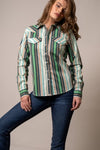Kimes Ranch Ladies Kai Long sleeve Pearl Snap Shirt - Teal