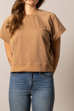 Kimes Ranch Ladies Holly Cropped Tee - Tobacco