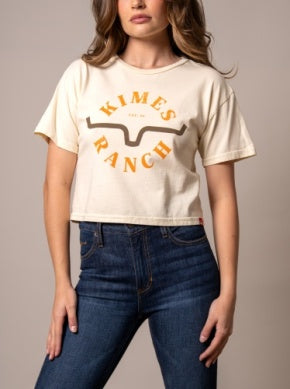 Kimes Ranch Ladies Uncomplicated Cropped Tee - Ivory