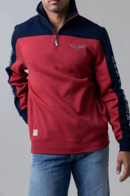 Kimes Ranch Men's Competitor Quarter Zip Sweatshirt - Red