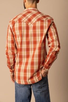 Men’s Kimes Ranch Frank Button-Down Long Sleeve Shirt – Brick Red