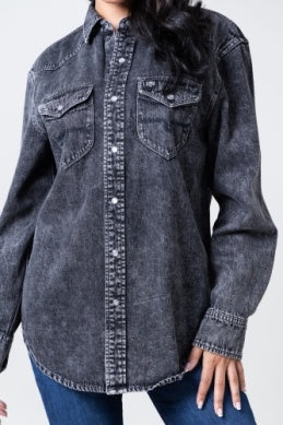 Kimes Ranch Ladies Shirt - Sandoval - Faded Black