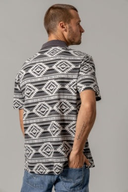 Kimes Ranch Men's "Talum" Short Sleeve Dress Shirt - Gray - TalumGray