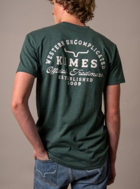 Kimes Ranch Men's Heavy Text Short Sleeve T-Shirt - Heather Forest Green