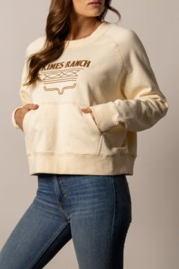 Kimes Ranch Ladies Lexie Cropped Crewneck - Butter