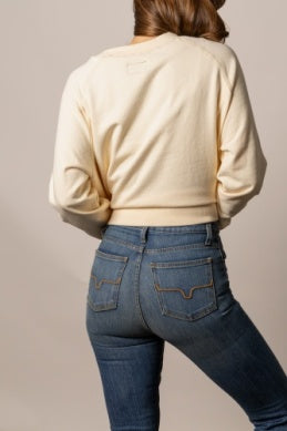Kimes Ranch Ladies Lexie Cropped Crewneck - Butter