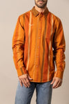 Men’s Kimes Ranch Double Tap Stripe Button-Down Long Sleeve Shirt – Burnt Orange