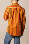 Men’s Kimes Ranch Double Tap Stripe Button-Down Long Sleeve Shirt – Burnt Orange