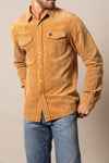 Men’s Kimes Ranch Catalina Cord Button-Down Long Sleeve Shirt – Mustard
