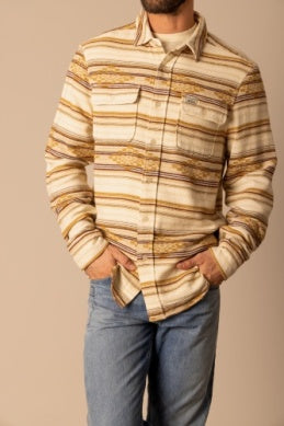 Men’s Kimes Ranch Bisbee Button-Down Long Sleeve Shirt – Natural