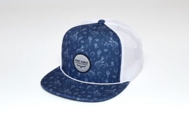 Kimes Ranch Rancho Flat Bill Hat - Carbon Blue
