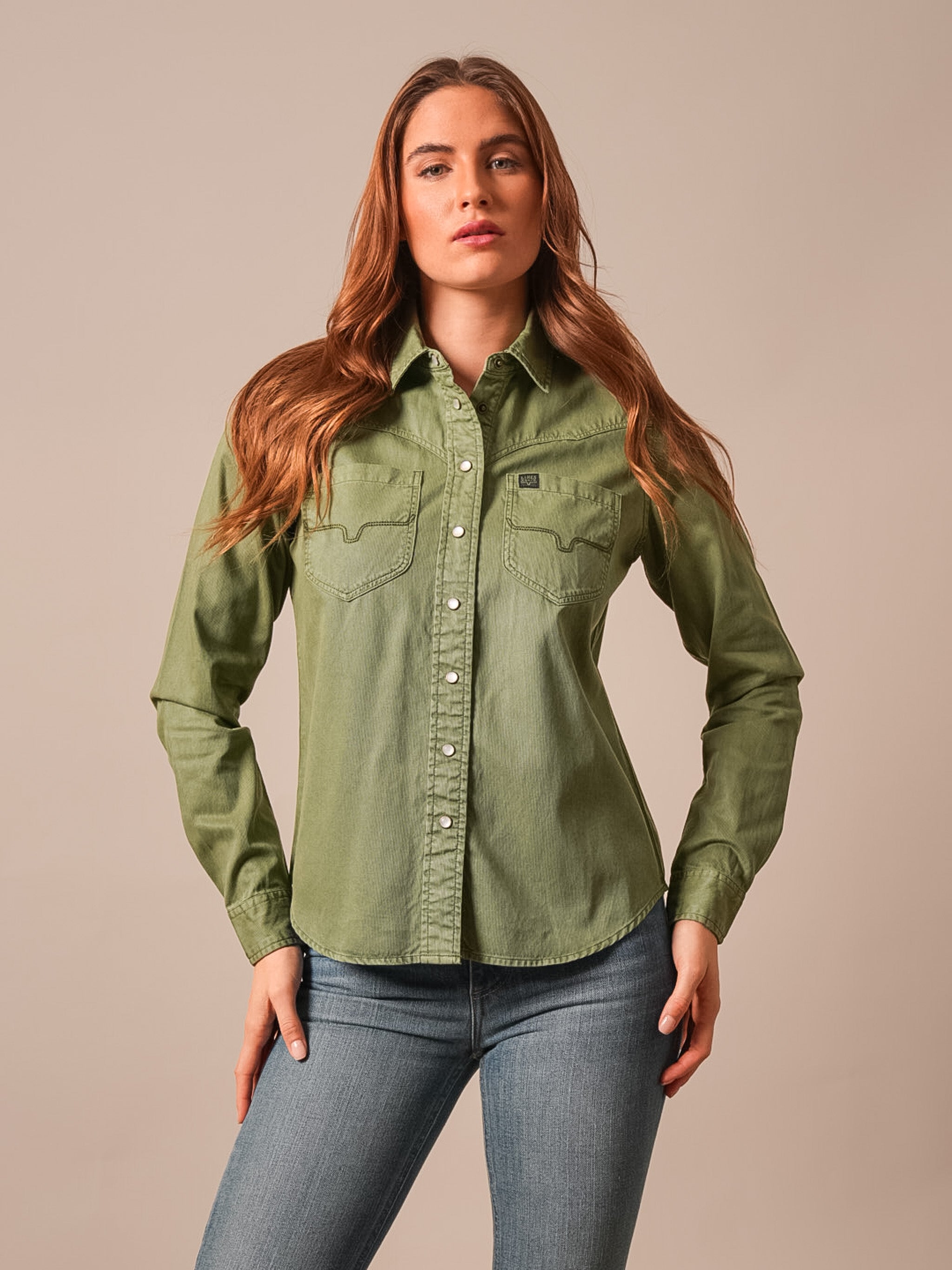 Kimes Ranch Ladies Della Moss Snap Shirt