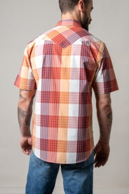 Men’s Kimes Ranch Chico Pearl Snap Short Sleeve Shirt – Red