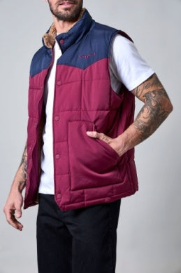 Kimes Ranch Men's Muir Trail Vest - Burgundy