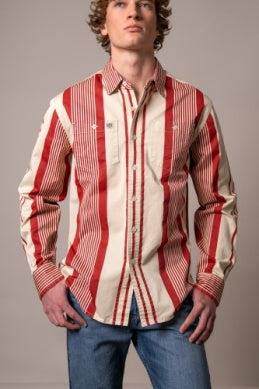 Men’s Kimes Ranch Reddy Button Down Long Sleeve Shirt – Brick Red