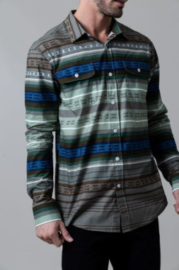 Kimes Ranch Men's Pueblo Stripe Jacket - Sage