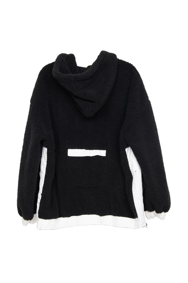 KatyDid Ladies Black Sherpa Fleece Pullover - KDC-PLVR-14_BLK