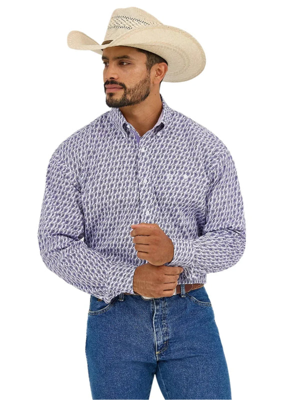 Wrangler Men's Long Sleeve George Strait Button Up - 112365401