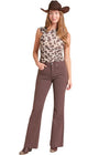 Rock & Roll Ladies Cowhide Mesh Top -BW20T09364