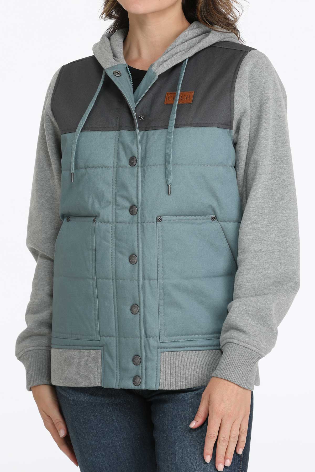 Cinch Ladies Hoodie Jacket - Blue - MAJ9862003