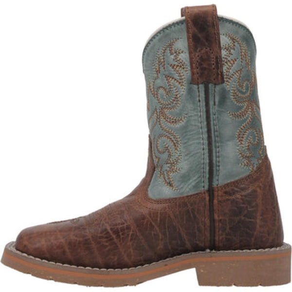 Dan Post Kids Lil Bisbee Leather Wide Square Toe Boots DPC3918