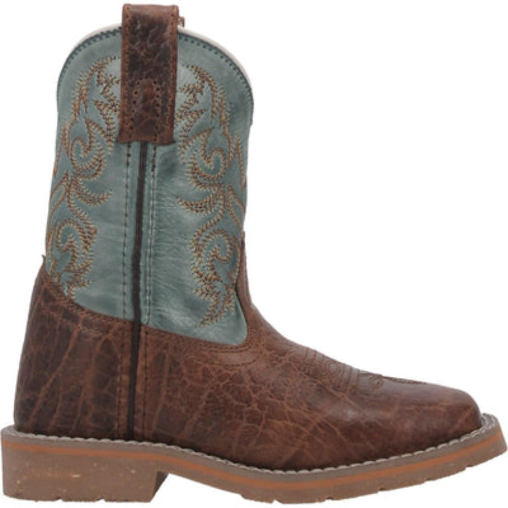 Dan Post Kids Lil Bisbee Leather Wide Square Toe Boots DPC3918