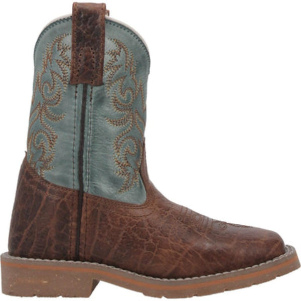 Dan Post Kids Lil Bisbee Leather Wide Square Toe Boots DPC3918