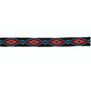 Twister Beaded Aztec Hatband Black 0272701