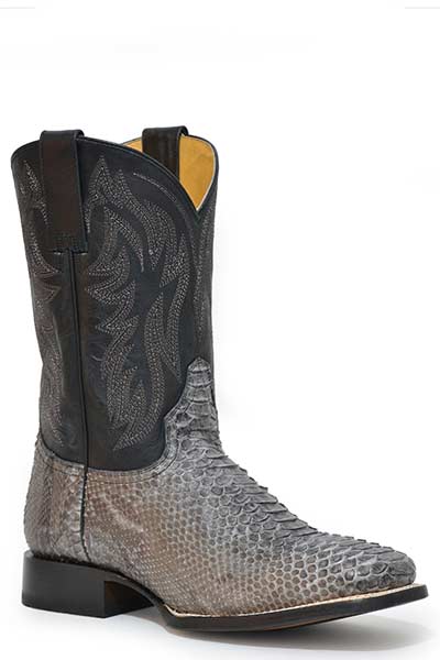 Roper Men's Vintage Grey Backcut Python Vamp Boots 09-020-6510-8470