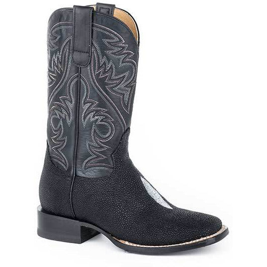 Roper Ladies All In Single Stone Stingray Boots Handcrafted Black-09-021-6500-8199