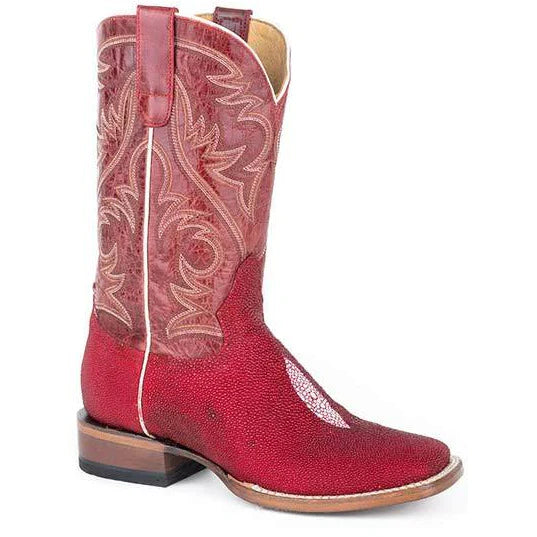Roper Ladies All In Single Stone Stingray Boots Handcrafted Red-09-021-6500-8200