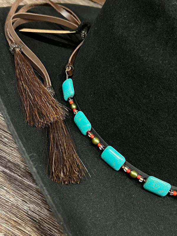 Cowboy Collectibles Turquoise Sage Pearl Hatband-HB16