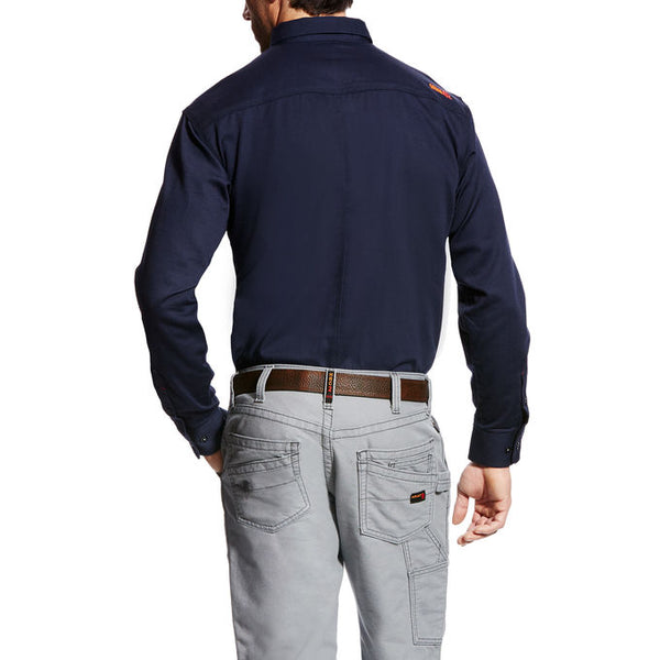 Ariat Men's Flame Resistant Solid Button Down Long Sleeve Work Shirt - 10018816