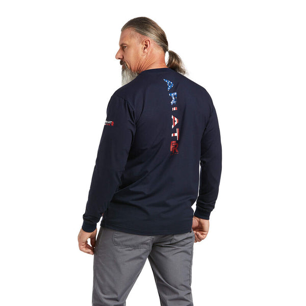 Ariat Men's Flame Resistant Stretch Logo Long Sleeve T-Shirt 10039294