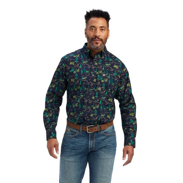 Ariat Men's Cactus Print Beckett Classic Fit Shirt 10041822