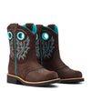 Ariat Girls Fatbaby Western Boots Royal Chocolate 10042537