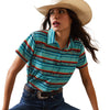 Ariat Ladies VENTEK Shirt Pool Blue Rosa Serape 10043618