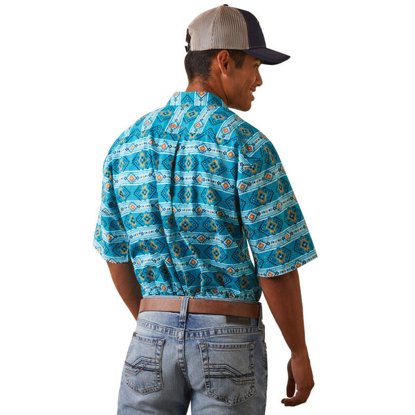 Ariat Men's Konner Classic Fit Shirt Enamel Blue 10043638