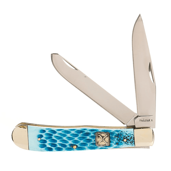 Twisted X Blue Bone Trapper Knife XK8001