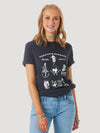 Wrangler Ladies Relaxed Rodeo Favorites Tee Black LWK596X