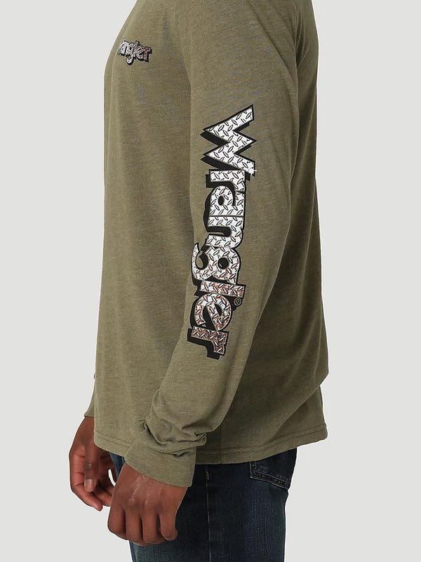Wrangler Men's Long Sleeve Metal Kabel T-Shirt 112318456