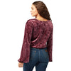 Wrangler Ladies Retro Western Vintage Shirt Burgundy 112322112