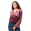 Wrangler Ladies Retro Western Vintage Shirt Burgundy 112322112