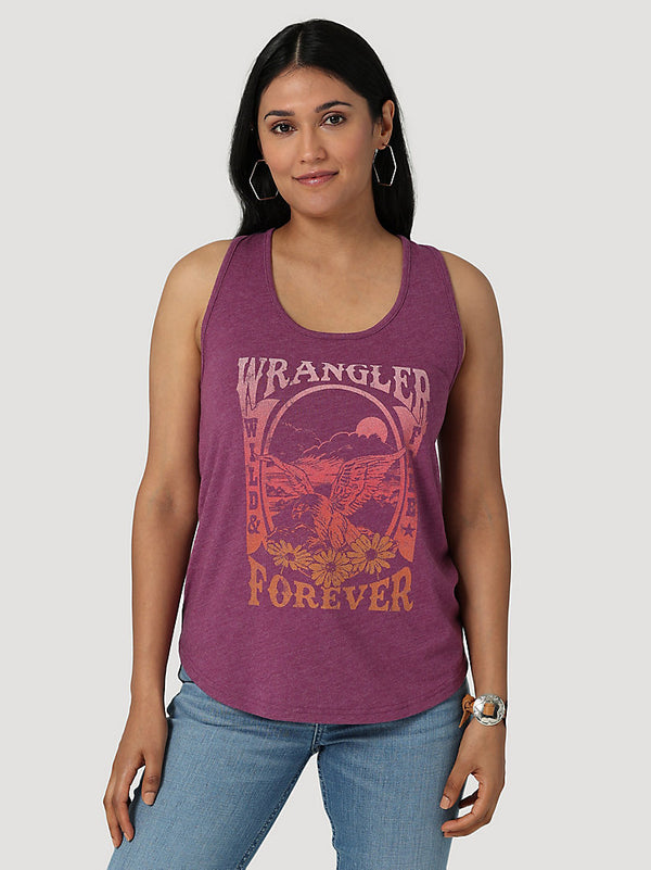 Wrangler Ladies Forever Wild & Free Racerback Tank 112328867